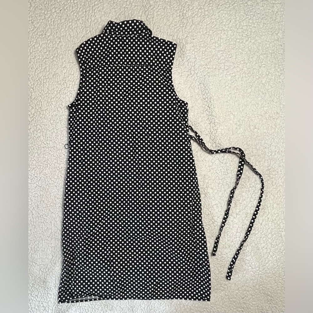 Tommy Hilfiger Navy Polka Dot Button Down Dress - Picture 11 of 11